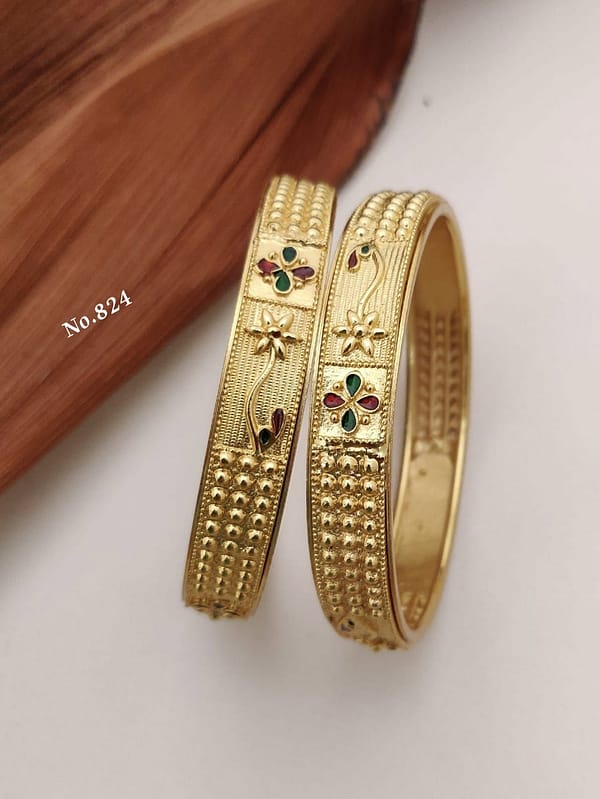 1 Pair Bangle – Kadali - Imitation Jewellery