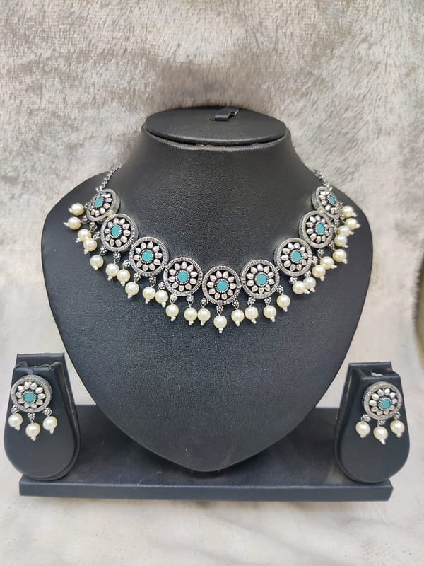 Silver Necklace Imitation Jewellery