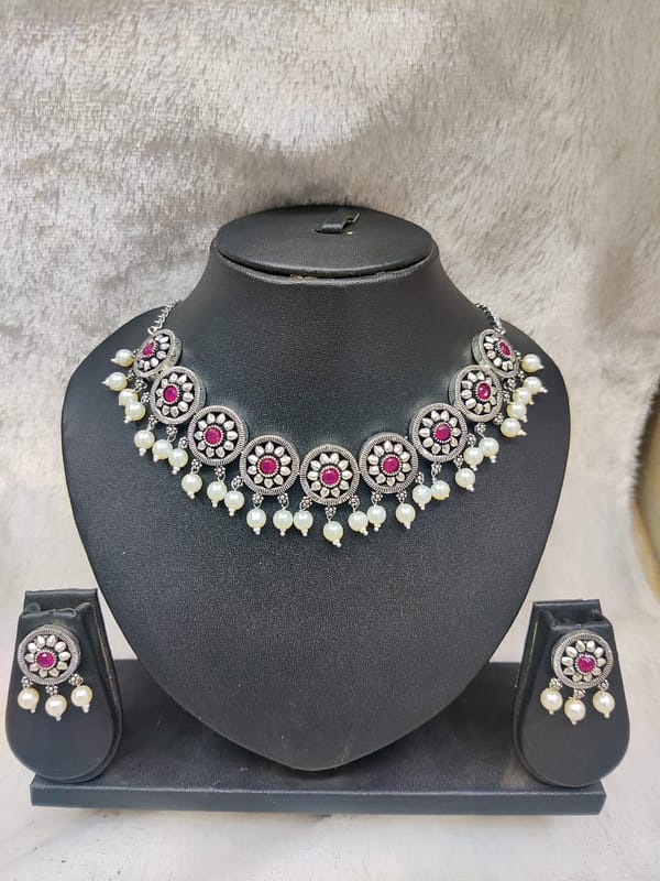 Silver Necklace Imitation Jewellery