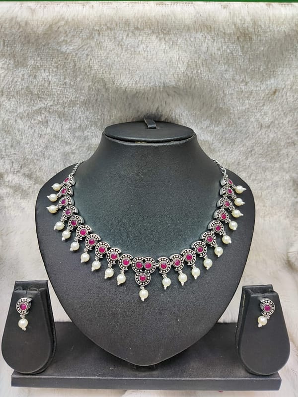 Silver Necklace Imitation Jewellery