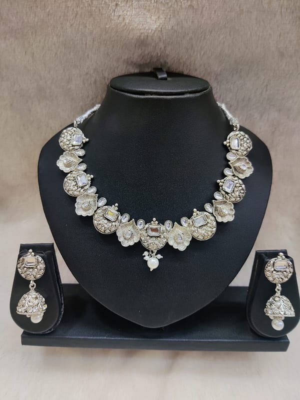 Silver Necklace Imitation Jewellery