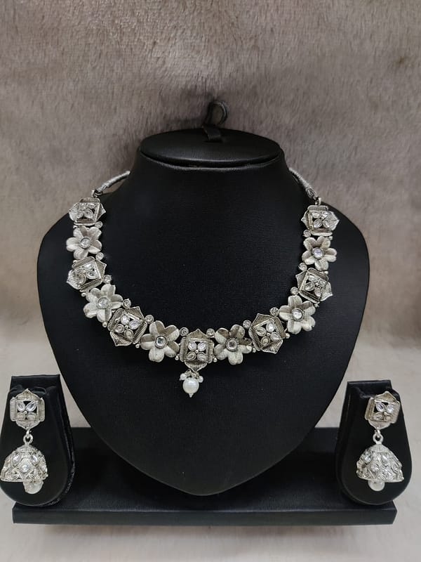 Silver Necklace Imitation Jewellery