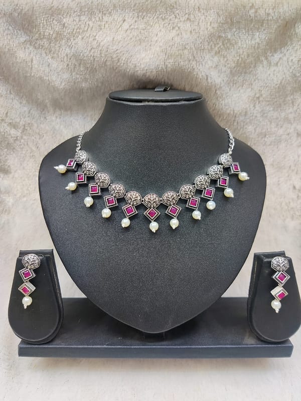 Silver Necklace Imitation Jewellery