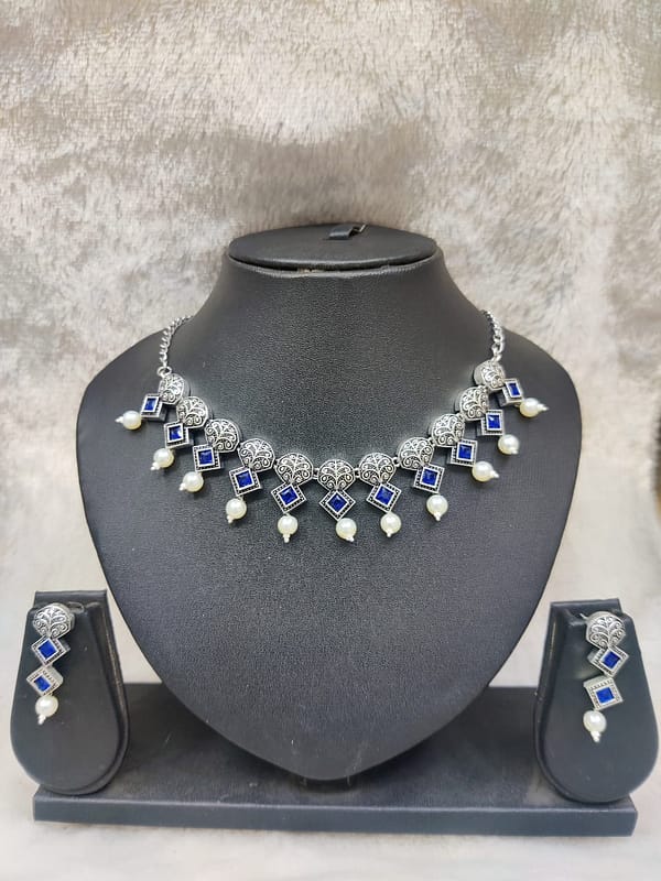 Silver Necklace Imitation Jewellery