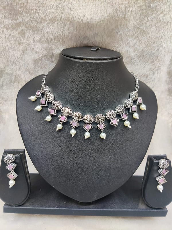 Silver Necklace Imitation Jewellery