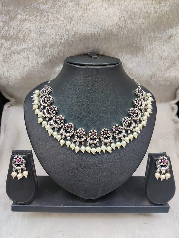 Silver Necklace Imitation Jewellery