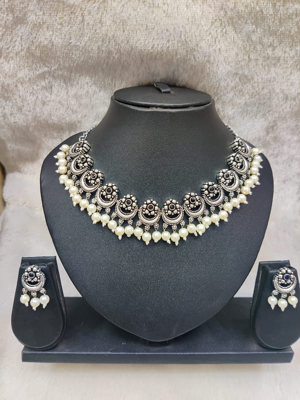 Silver Necklace Imitation Jewellery
