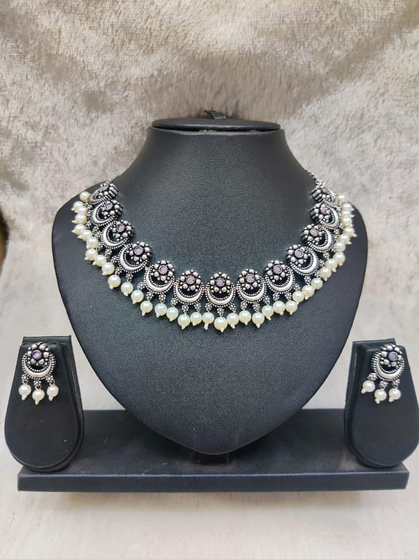 Silver Necklace Imitation Jewellery