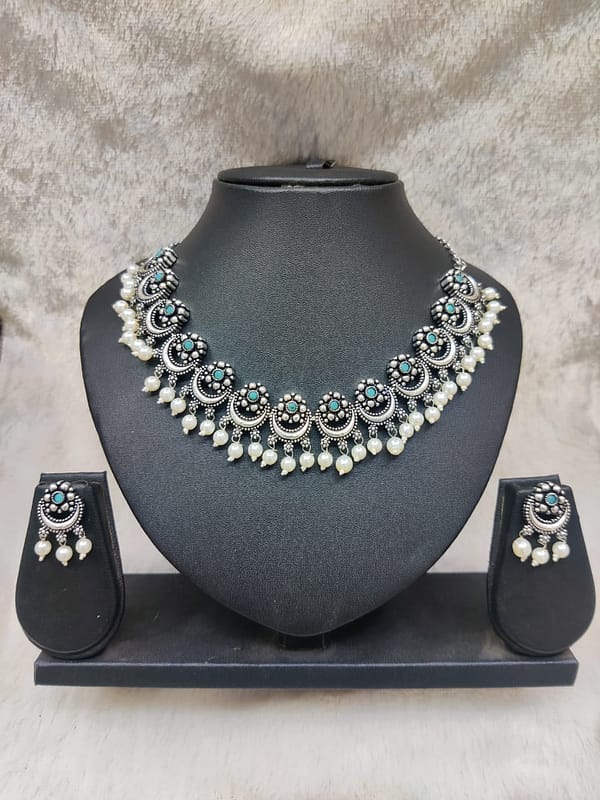 Silver Necklace Imitation Jewellery