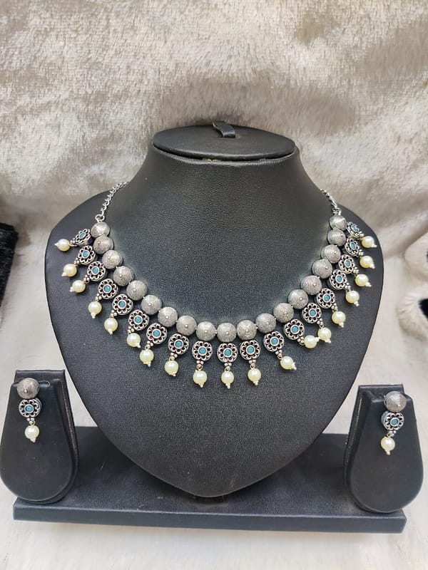 Silver Necklace Imitation Jewellery