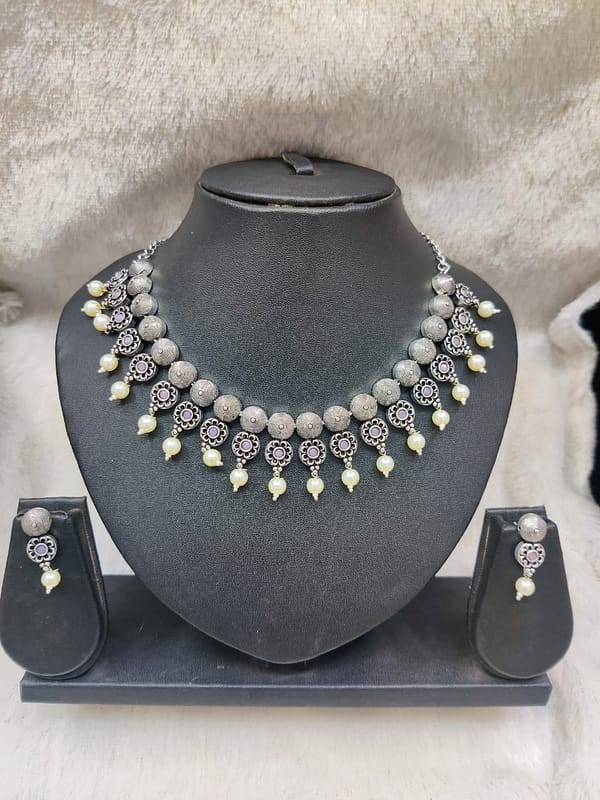 Silver Necklace Imitation Jewellery