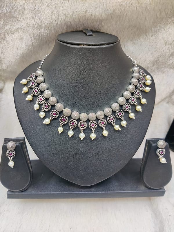 Silver Necklace Imitation Jewellery