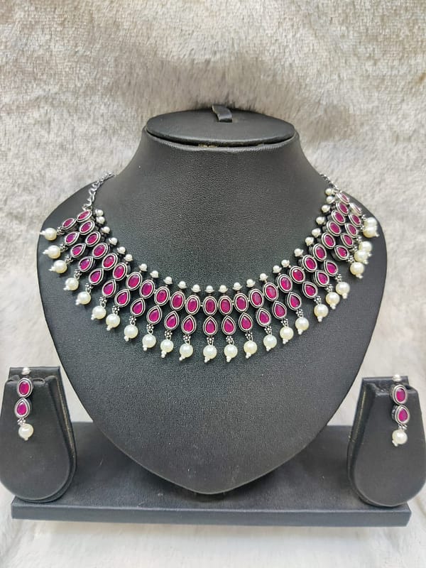 Silver Necklace Imitation Jewellery