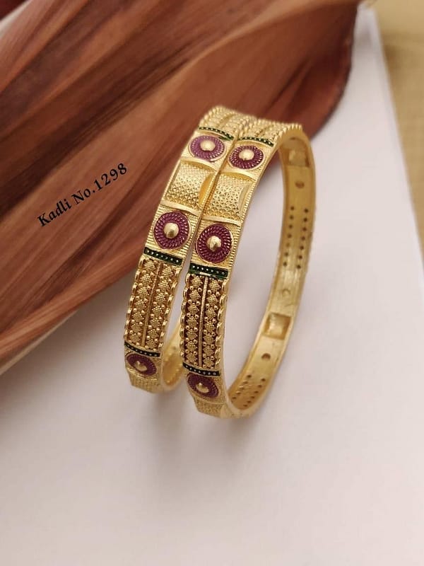 1 Pair Bangle – Kadali - Imitation Jewellery