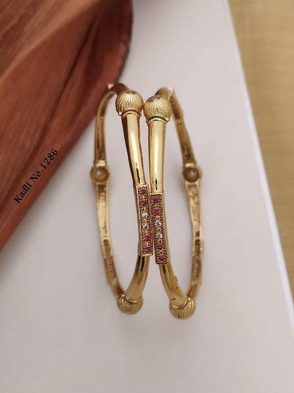 1 Pair Bangle – Kadali - Imitation Jewellery